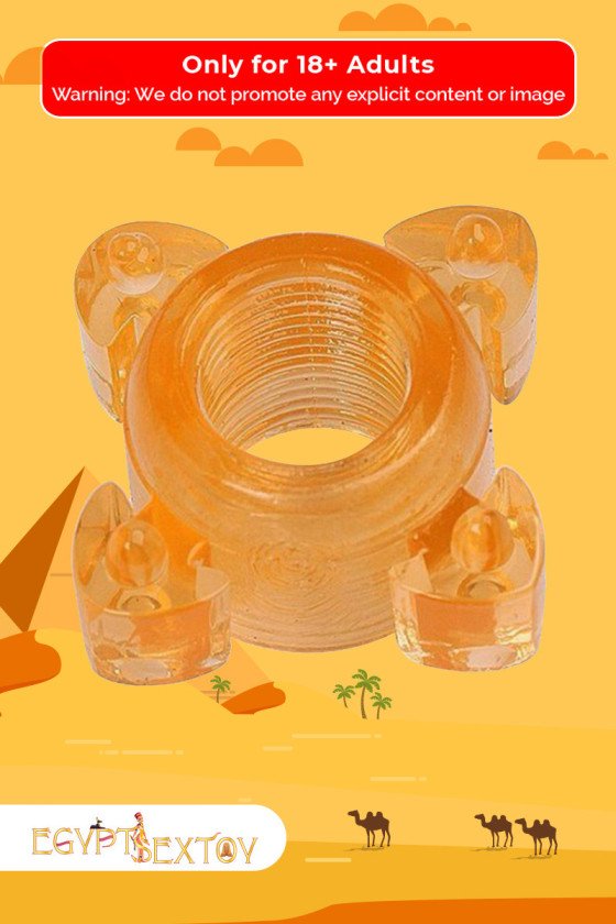 Transparent 4 Tube FingerCock Ring CR-010