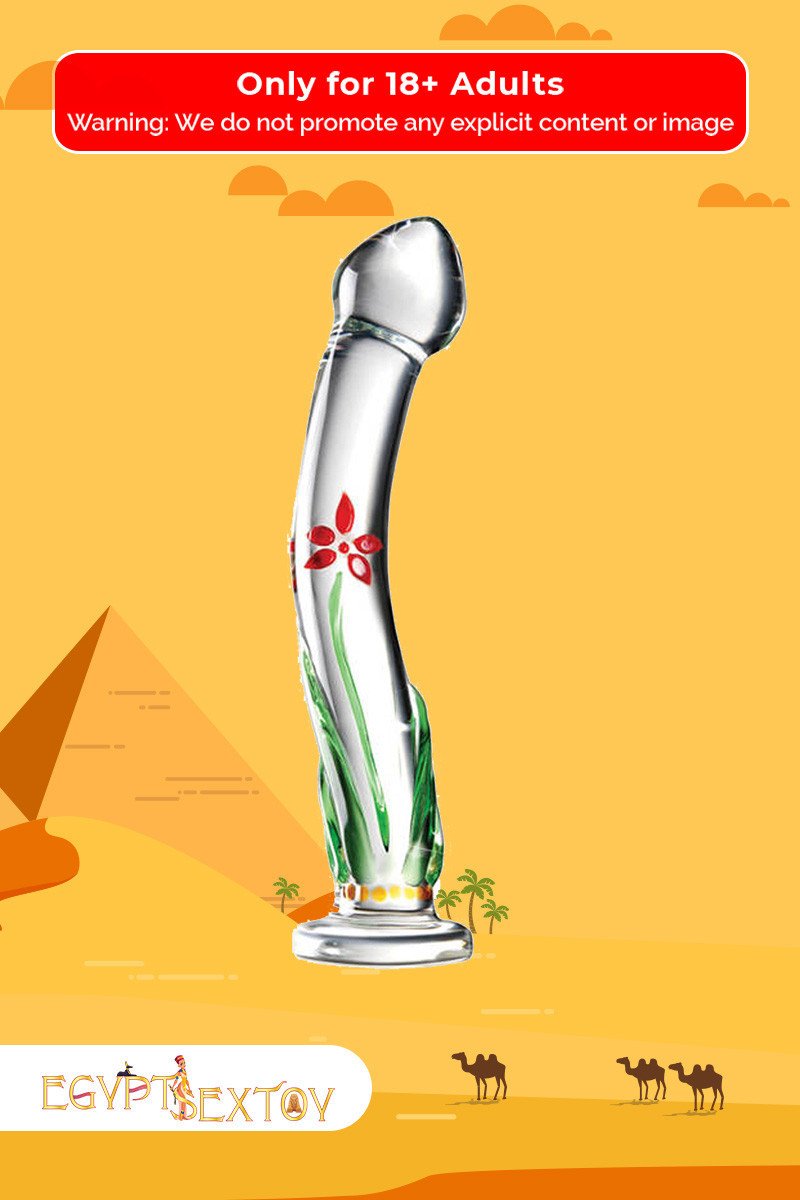 Flower Crystal Glass Dildo Sex Toy GD-004